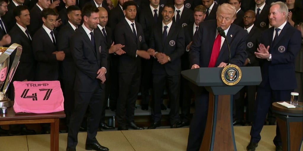 Trump praises Lionel Messi while at MLS championship celebration
