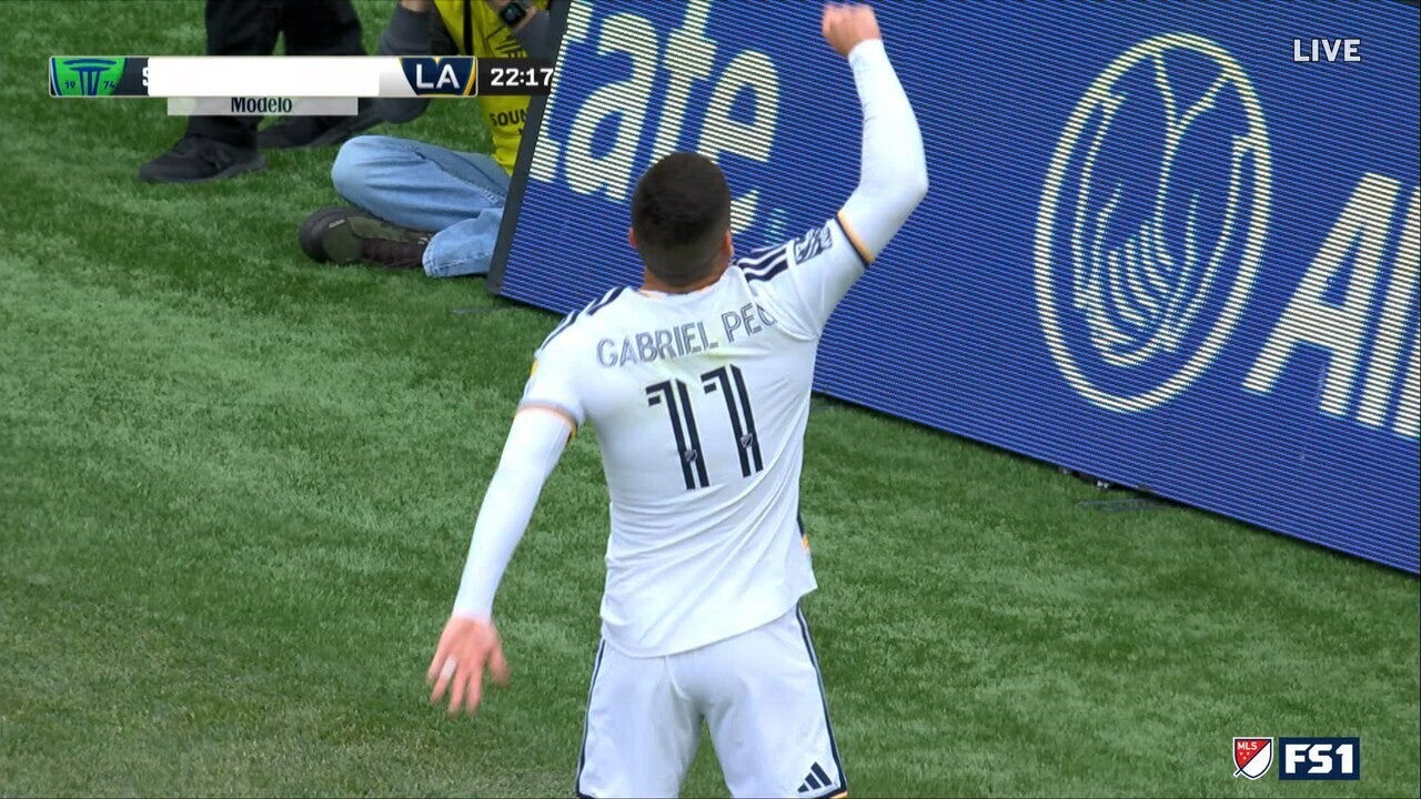 Gabriel Pec scores goal, giving LA Galaxy lead over Seattle Sounders