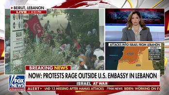 Protests rage near US embassy in Lebanon