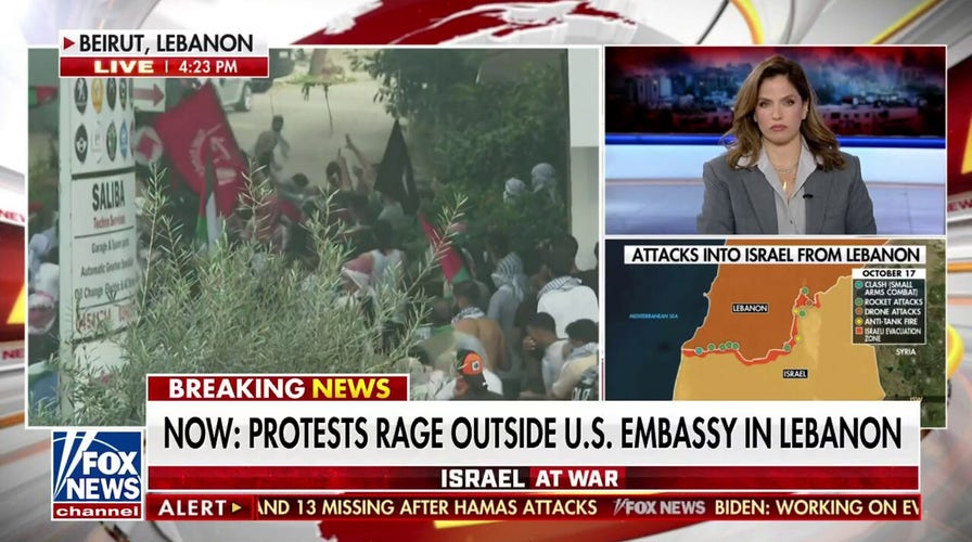 Protests rage near US embassy in Lebanon