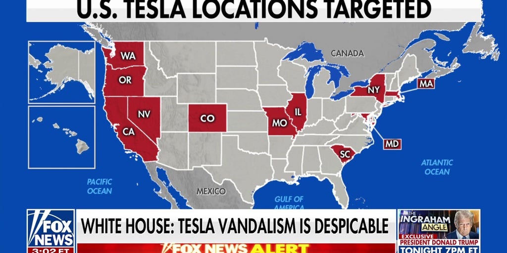 White House calls Tesla vandalism ‘despicable’ after incidents spread across the country