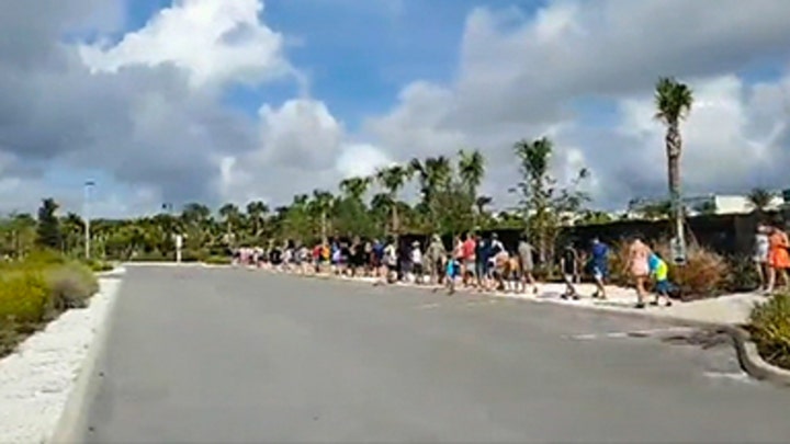 Long lines formed outside water park in Kissimmee, FL