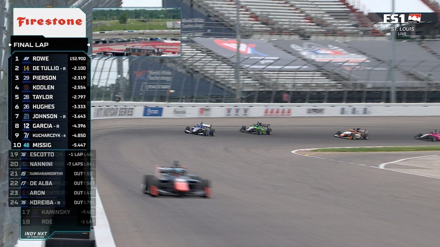 FINAL LAPS: Myles Rowe finishes from LAST to FIRST at INDY NXT by Firestone at World Wide Technology Raceway 🏁 INDYCAR on FOX