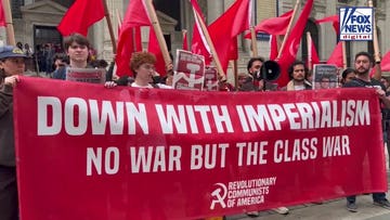 Revolutionary Communists of America march at anti-Netanyahu protest in NYC