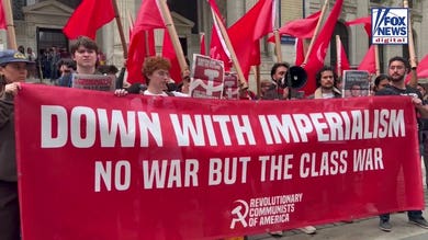 Revolutionary Communists of America march at anti-Netanyahu protest in NYC