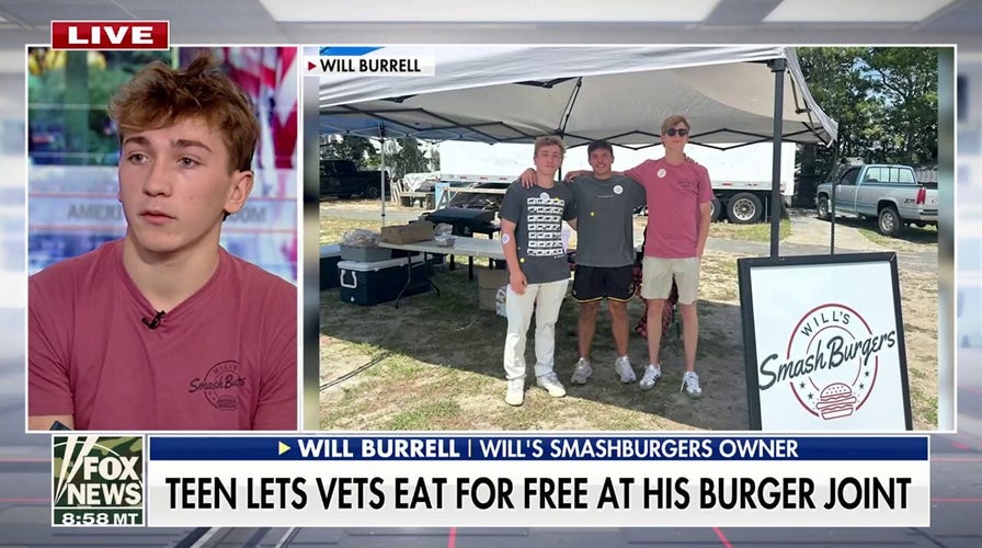 New York teen   opens burger spot   wherever  subject   veterans devour   free