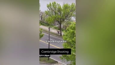 Dramatic video shows Cambridge suspect open fire on authorities with long gun in broad daylight