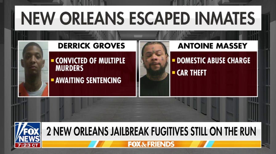 Two New Orleans prison escapees still on the run as manhunt continues