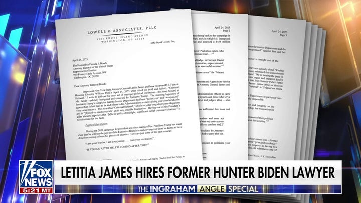 NY AG Letitia James' lawyer sends letter to AG Pam Bondi