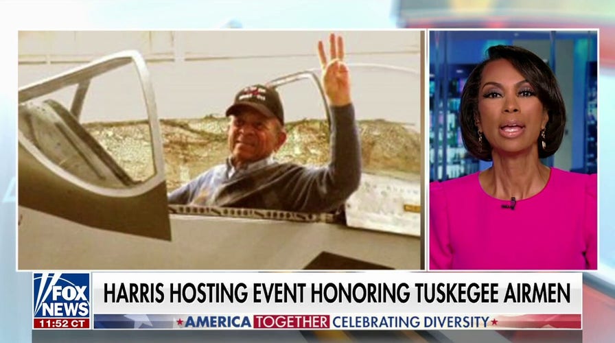 Harris Faulkner hosting an event honoring Tuskegee Airmen