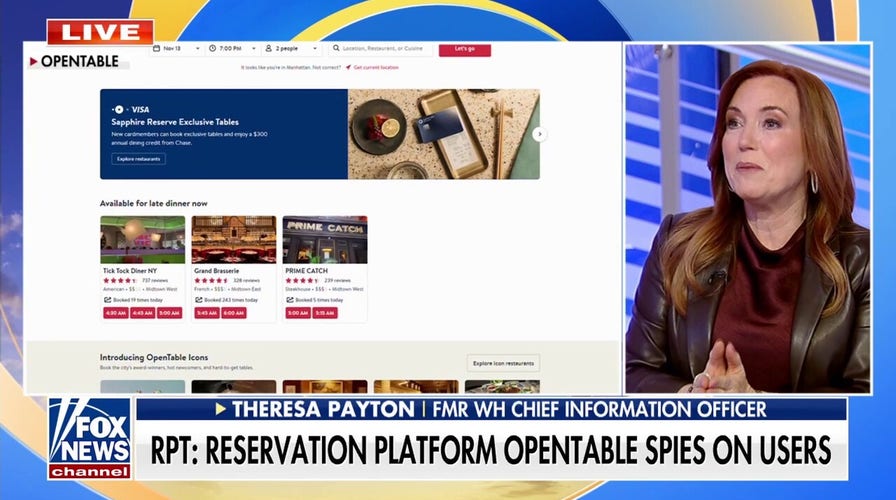 OpenTable preservation  level    reportedly spying connected  users 