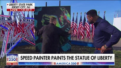 Speed painter unveils Statue of Liberty artwork