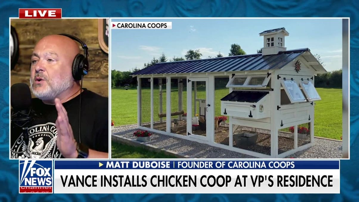 JD Vance installs chicken coop at VP’s residence
