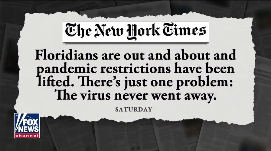 NYT slams Florida for lifting coronavirus restrictions
