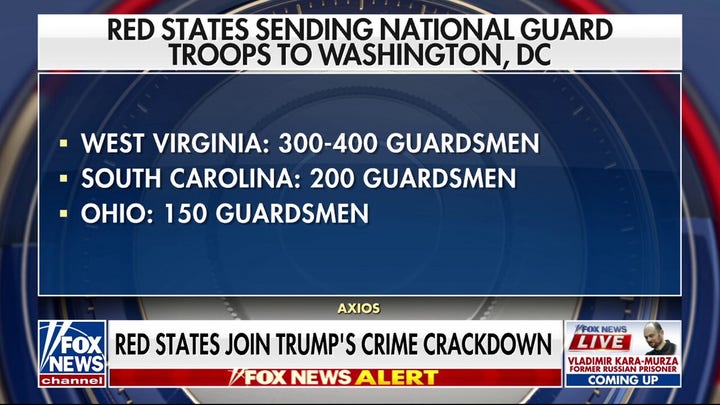 Red states join Trump's DC crime crackdown