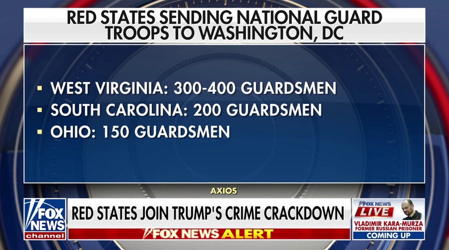 Red states join Trump's DC crime crackdown