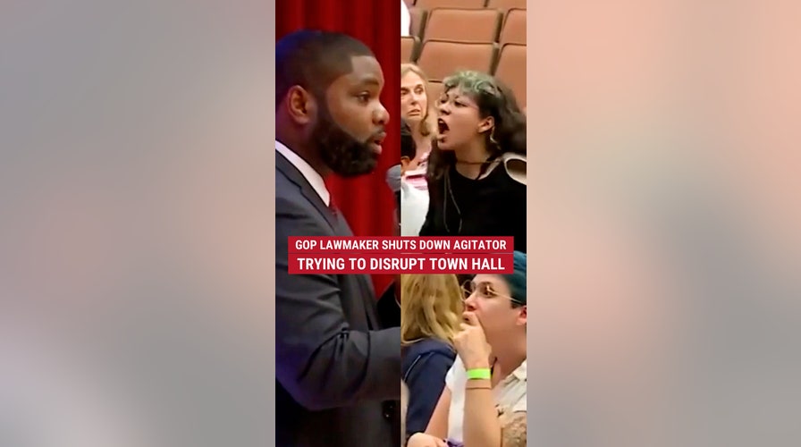 GOP lawmaker shuts down agitator trying to disrupt town hall