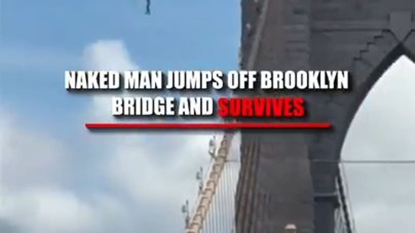 Naked man SURVIVES after jumping off Brooklyn Bridge