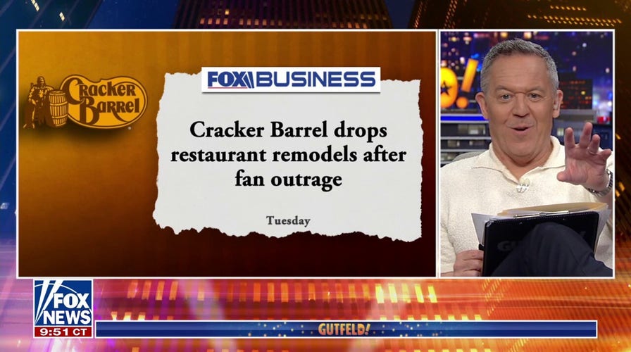 'Gutfeld!': 'Troubled restaurant chain' Cracker Barrel has decided to abandon all remodeling plans