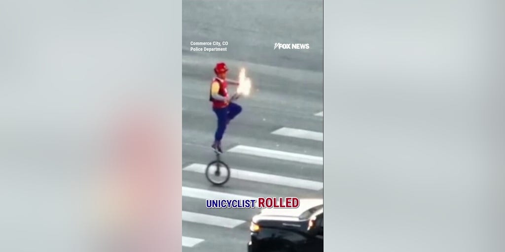 SEE IT: Fire-juggling unicyclist causes traffic delay in Colorado
