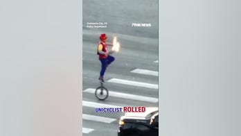 SEE IT: Fire-juggling unicyclist causes traffic delay in Colorado