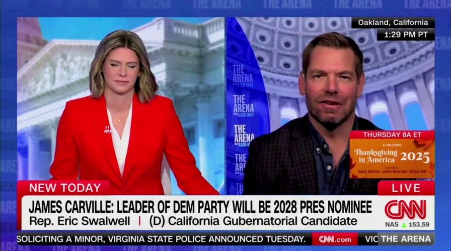 Eric Swalwell boasts Avengers roster of Democratic leaders