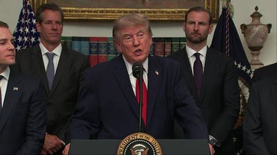 Trump says 'draconian' sanctions for Iran may happen as Strait of Hormuz naval blockade continues