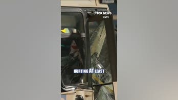 Airport shuttle bus CRASHES at Newark airport