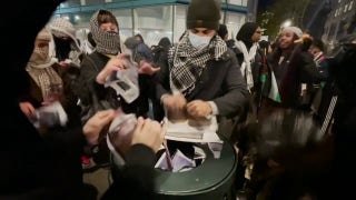 Pro-Palestinian protestors tear up Jewish newspapers in New York City - Fox News