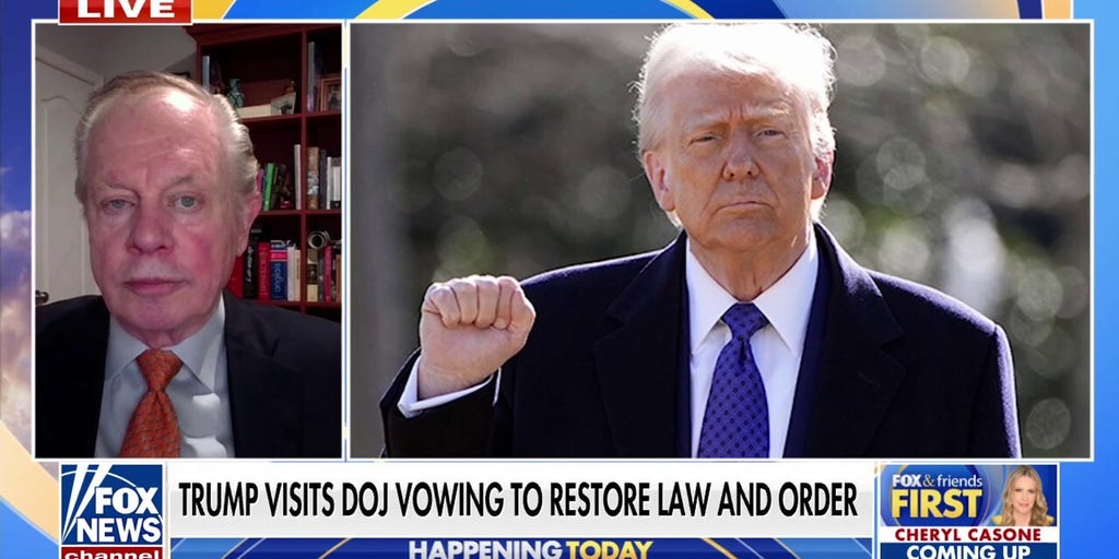 Trump to make first visit to DOJ as president in bid to 'restore law and order'