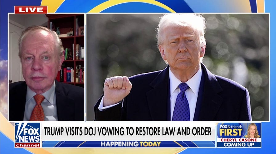 Trump to make first visit to DOJ as president in bid to 'restore law and order'