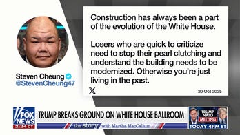 White House tells critics of renovations to stop the 'PEARL CLUTCHING'