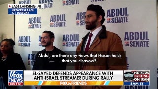 Michigan Democrat grilled over rally with anti-Israel streamer who claims 'America deserved 9/11'