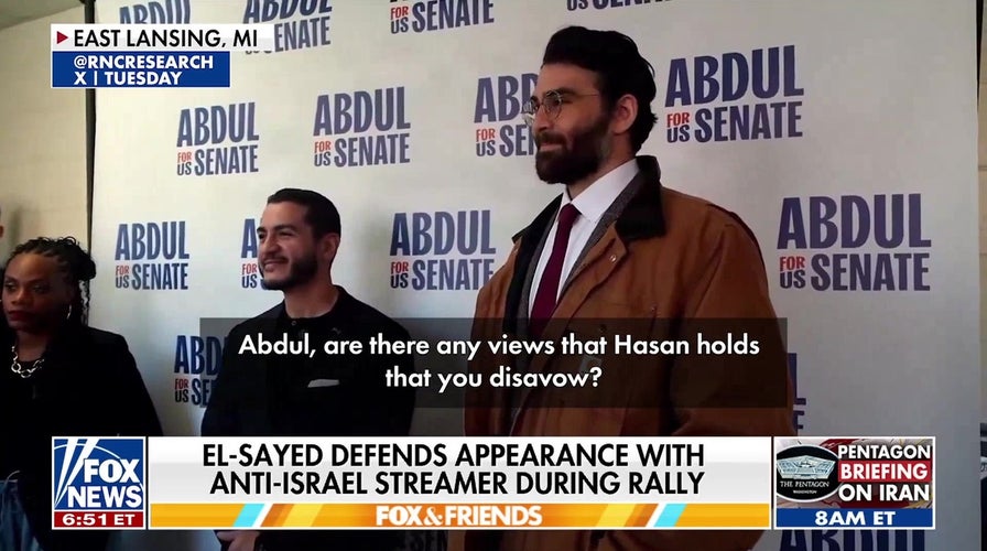 Michigan Democrat grilled over rally with anti-Israel streamer who claims 'America deserved 9/11'