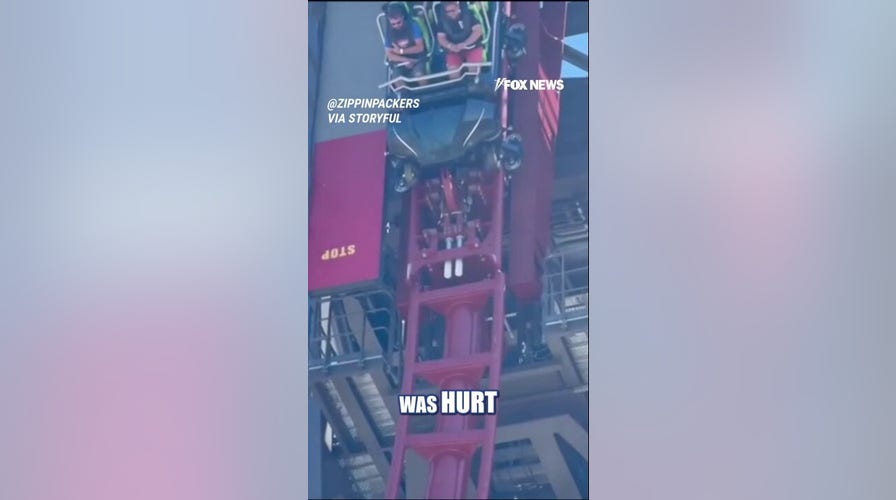 Roller coaster leaves riders STUCK HANGING