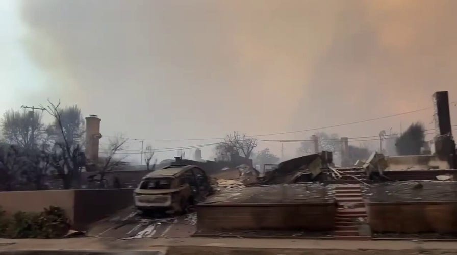 Elon Musk posts video on X of wildfire devastation