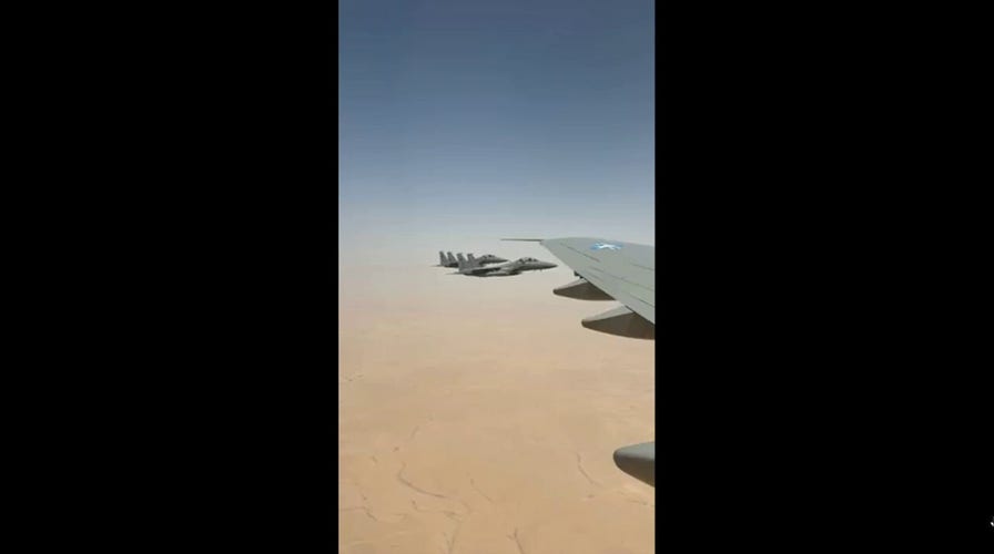 Saudi fighter jets escort Air Force One ahead of Trump visit