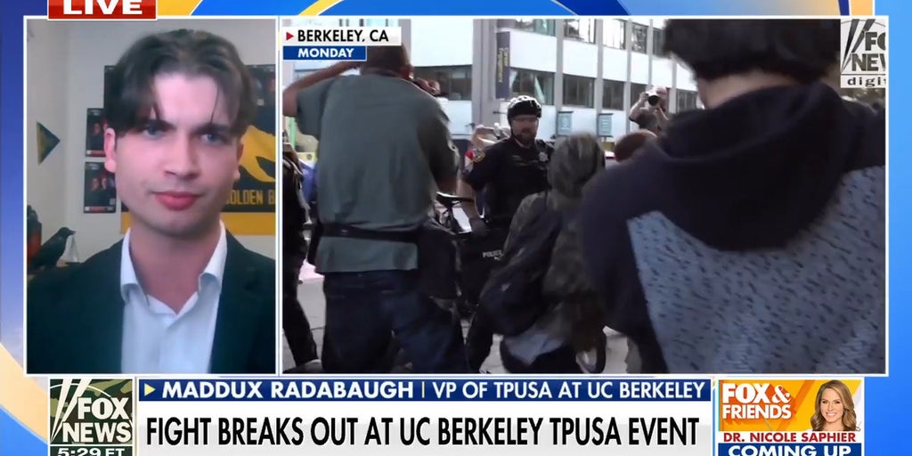 Violent protests break out at UC Berkeley Turning Point USA event