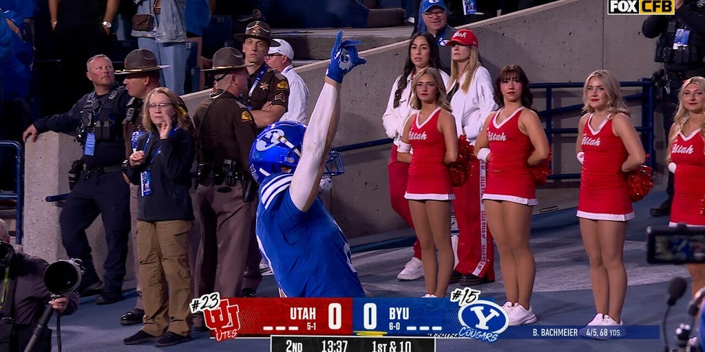 Bear Bachmeier finds Chase Roberts for 17-yard TD, giving BYU lead over Utah