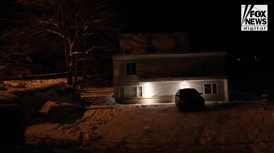 General views of crime scene in Moscow