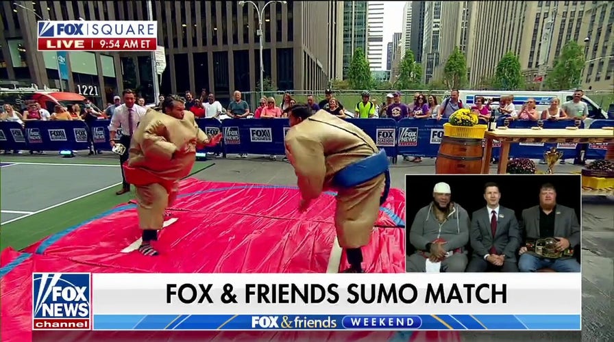 Will Cain and Pete Hegseth square off in a sumo match on FOX Square