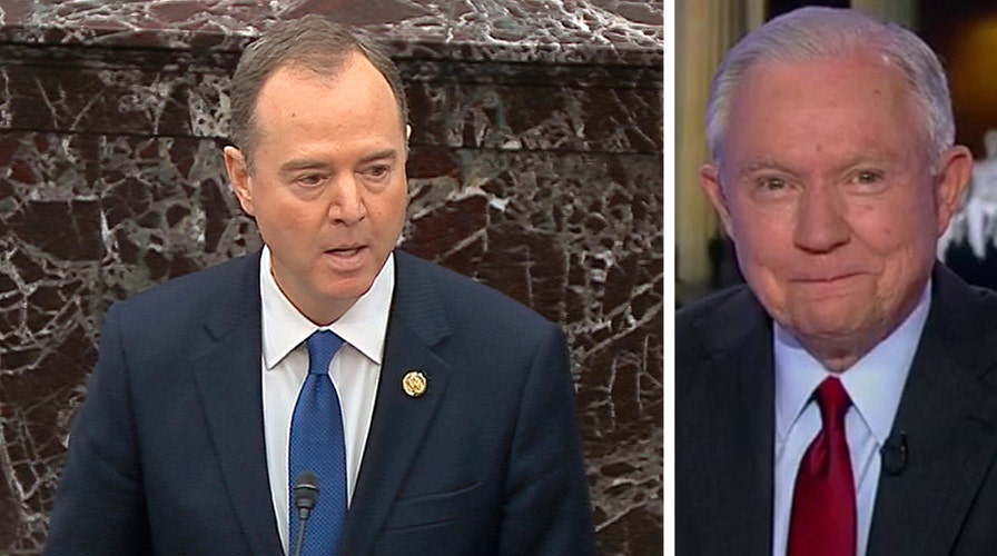 Sessions laughs off Schiff's suggestion that Trump could offer Alaska to Russia in exchange for election help
