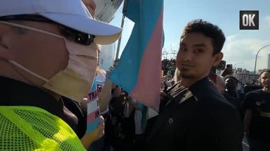 Pro-trans activists refuse interviews at Sophie Cunningham rally outside Barclay Center in Brooklyn