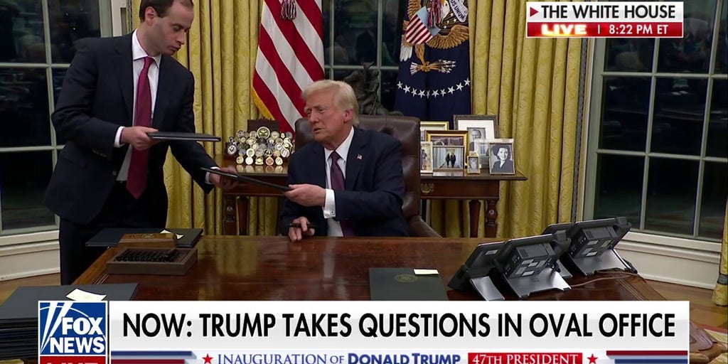 President Trump is asked about new White House decor and his Diet Coke button