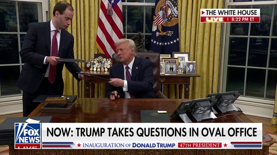President Trump is asked about new White House decor and his Diet Coke button