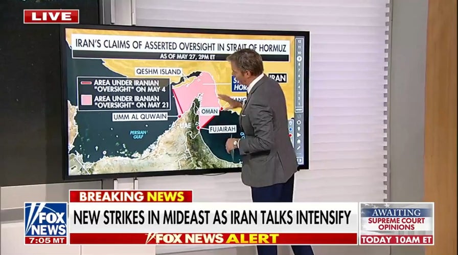 Bill Hemmer explains Iran's claims in Strait of Hormuz amid new strikes