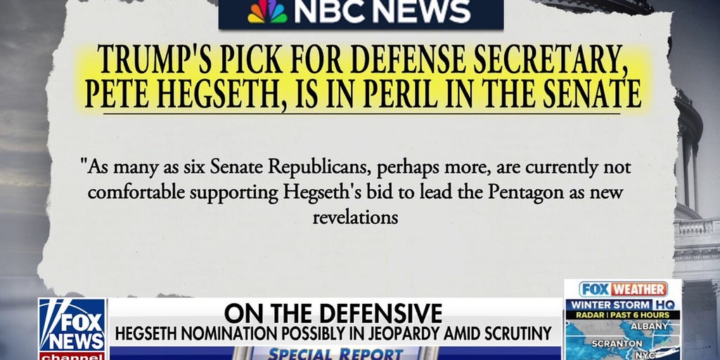 Hegseth nomination facing scrutiny