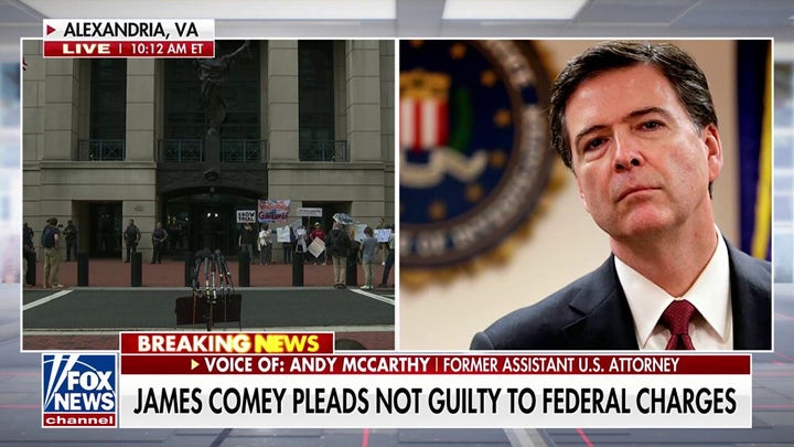 James Comey pleads not guilty