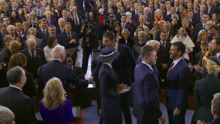 Barron Trump shakes hands with Biden, Harris during dad's inauguration - Fox News