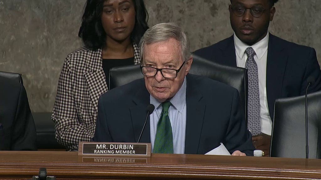 Sen. Durbin blasts women's sports hearing, says Dems won't ask questions